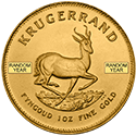 South African 1 oz Gold Krugerrand Coin BU (Random Year)