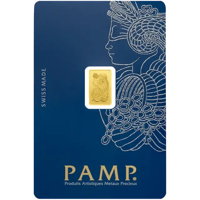 5 gram Gold Bar - PAMP Lady Fortuna Veriscan® (In Assay)