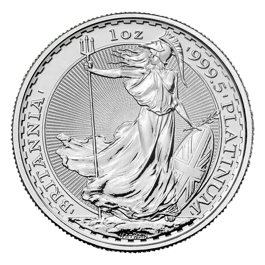 Platinum Britannia coin medallion