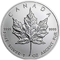 Silver Maple Leaf coin medallion